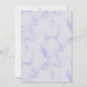 Ultra Violet Huwelijk Eenvoudig Paarse en Wit Kaart (Achterkant)