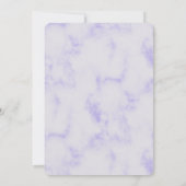 Ultra Violet Huwelijk Eenvoudig Paarse en Wit Kaart (Achterkant)