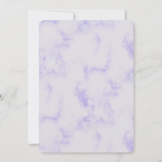 Ultra Violet Huwelijk Eenvoudig Paarse en Wit Kaart (Achterkant)