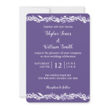 Ultra Violet Huwelijk Eenvoudig Paarse en Wit