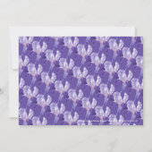 Ultra violet Iris botanic art bruiloft Kaart (Achterkant)