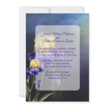 Ultra Violet Iris bruiloft uitnodiging