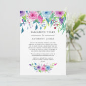 Ultra Violet kleurcombinatie bloemige verkleinde g Aankondiging (Staand voorkant)