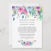Ultra Violet kleurencombinatie Floral Reduced Gues Aankondiging (Voorkant)