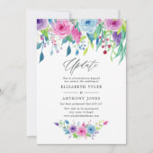 Ultra Violet kleurencombo Floral Wedding Update Kaart (Voorkant)