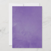 Ultra Violet kleurencombo Waterverf Floral Wedding Kaart (Achterkant)