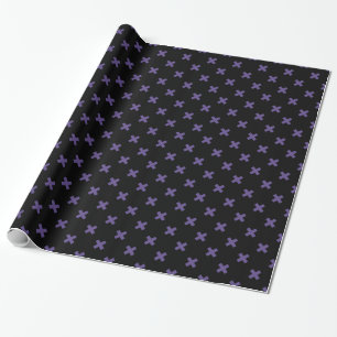 Ultra violet kruisstift op zwart cadeaupapier
