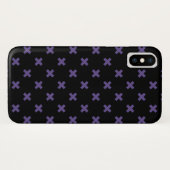 Ultra violet kruisstift op zwart Case-Mate iPhone case (Achterkant (horizontaal))