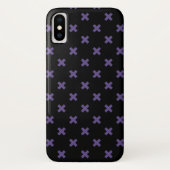 Ultra violet kruisstift op zwart Case-Mate iPhone case (Achterkant)
