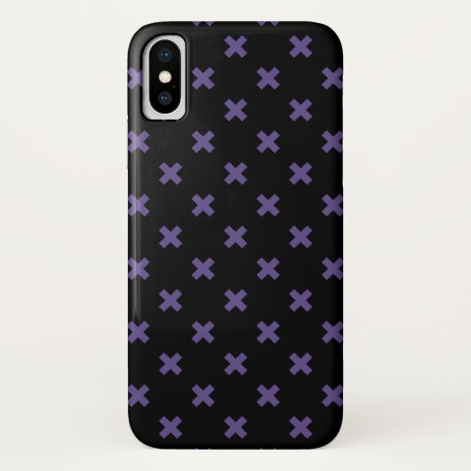 Ultra violet kruisstift op zwart Case-Mate iPhone case (Achterkant)