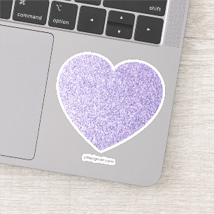 Ultra violet licht paars glitter spaart hart sticker