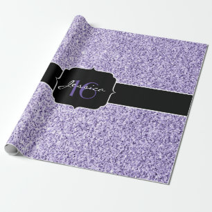 Ultra violet licht paars glitter sparkle Sweet 16 Cadeaupapier