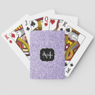 Ultra violet licht paarse glitters glans Monogram Speelkaarten