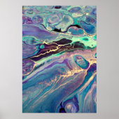 Ultra Violet Marmer Acrylvezel Abstract Poster (Voorkant)