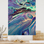 Ultra Violet Marmer Acrylvezel Abstract Poster (Keuken)