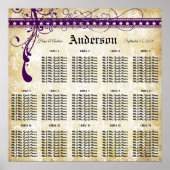 Ultra Violet Medieval Renaissance Seating Chart Poster (Voorkant)