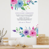 Ultra Violet Mix Floral Wedding Unplugged Ceremoni Poster (Keuken)
