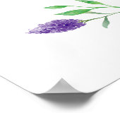 Ultra Violet Mix Watercolor Bloemen Bruiloft Zitpl Poster (Hoek)
