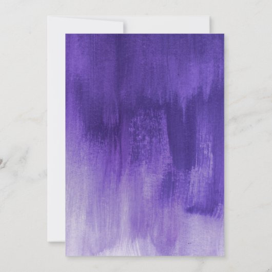 Ultra violet modern kunstje, zestien jaar oud save the date (Achterkant)