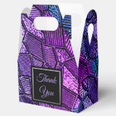 Ultra Violet Mozaïek Gable Favor Box Bedankdoosjes (Geopend)