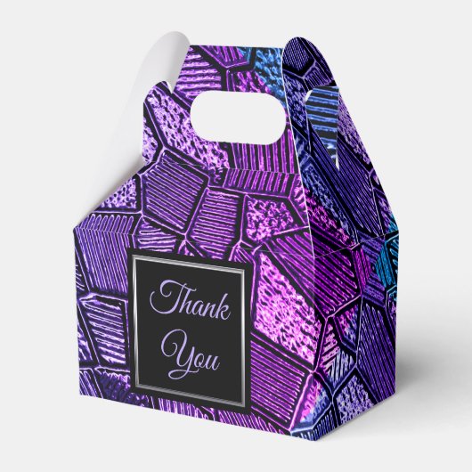 Ultra Violet Mozaïek Gable Favor Box Bedankdoosjes (Voorkant Zijde)