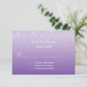Ultra Violet Ombre Wedding RSVP Kaart (Staand voorkant)