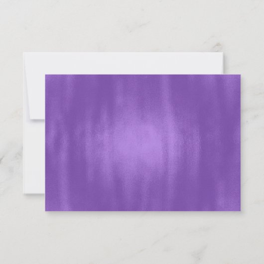 Ultra Violet Ombre Wedding RSVP Kaart (Achterkant)