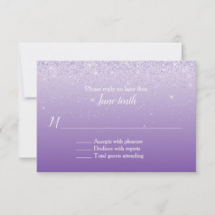 Ultra Violet Ombre Wedding RSVP-kaart RSVP Kaartje