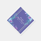Ultra Violet Paars & Aqua Bloemrijke Chic Servetten (Hoek)