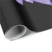 Ultra violet paars bloemblad zwart cadeaupapier (Rol Hoek)