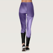 Ultra violet paars bloemblad zwart leggings (Achterkant)
