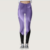 Ultra violet paars bloemblad zwart leggings (Voorkant)