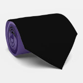 Ultra violet paars bloemblad zwart stropdas (Opgerold)