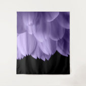 Ultra violet paars bloemblad zwart wandkleed (Voorkant)