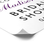 Ultra Violet Paars Floral Vrijgezellenfeest P Poster (Hoek)