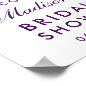 Ultra Violet Paars Floral Vrijgezellenfeest Poster (Hoek)