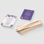 Ultra Violet Paars Floral Wedding Programme Handwaaier (Niet-gemonteerd)