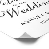 Ultra Violet Paars Floral Weduwschap Welkom Poster (Hoek)