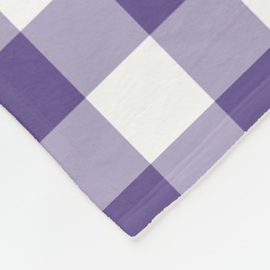Ultra Violet Paars Gingham Pattern Fleece Deken (Hoek)