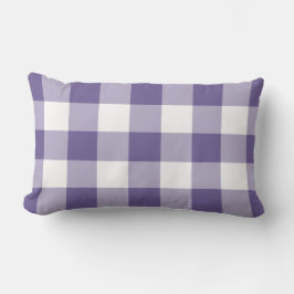 Ultra Violet Paars Gingham Pattern gecheckt Buitenkussen