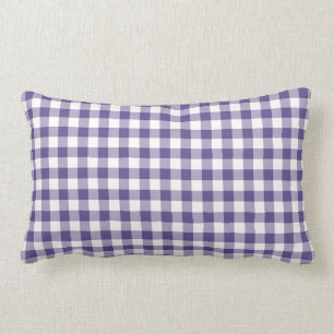 Ultra Violet Paars Gingham Pattern Kussen