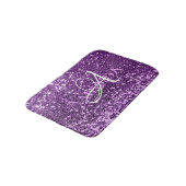 Ultra Violet Paars Glitter Name Monogram Badmat (Gekanteld)