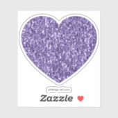 Ultra violet paars glitter spaart hart sticker (Vel)