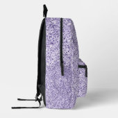 Ultra violet paars glitter spargel Monogram Bedrukte Rugzak (Links)