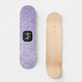 Ultra violet paars glitter spargel Monogram Persoonlijk Skateboard (Voorkant)