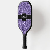 Ultra violet paars glitter spargel Monogram Pickleball Paddle (Links)