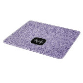 Ultra violet paars glitter spargel Monogram Snijplank (Hoek)