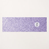 Ultra violet paars glitter spargel Monogram Yogamat (Voorkant (horizontaal))