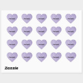 Ultra violet paars glitter sparkeert Aangepast Hart Sticker (Vel)