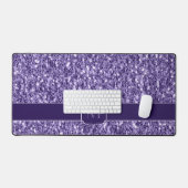 Ultra violet paars glitter sparken Monogram Bureaumat (Keyboard & Muis)